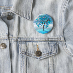 Schaltfläche Crystal Blue Tree Button