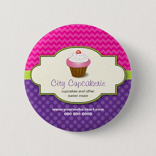 Schaltfläche "Cupcake Shop-Werbeaktion" Button (Vorderseite)
