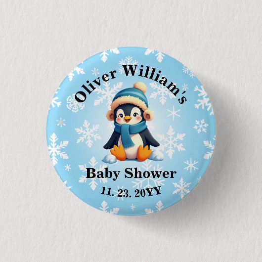 Schaltfläche "Custom Baby Penguin Baby Shooting" Button (Vorderseite)