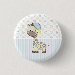 Schaltfläche "Custom Cartoon Baby Boy Giraffe" Button