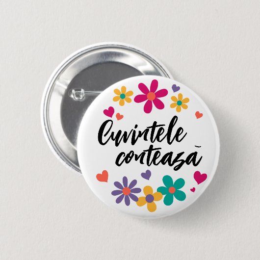 Schaltfläche "Cuvintele contează" Button (Vorne & Hinten)