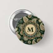 Schaltfläche "Cypress Paisley Pattern" Button (Vorne & Hinten)