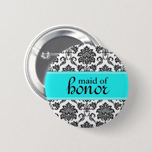 Schaltfläche Damask-Trauzeugin Button (Vorne & Hinten)