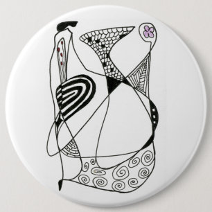 Schaltfläche "Dancing Hen" für Abstrakte Kunst Button