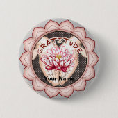 Schaltfläche Dankbarkeit Lotus Button (Vorderseite)