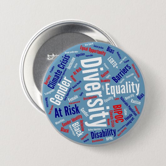 Schaltfläche "Demokratische Wörter" Button (Vorne & Hinten)