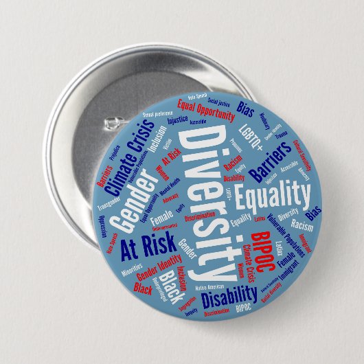 Schaltfläche "Demokratische Wörter" Button (Vorne & Hinten)