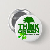 Schaltfläche denke ökologisch button (Vorne & Hinten)
