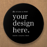 Schaltfläche "Design Upload 3" Button<br><div class="desc">Eine einfach zu bedienende Vorlage, die es Ihnen erlaubt, Ihre eigenen Kunstwerke von Ihrem Gerät hochzuladen! Passen Sie Ihre Bilder und Texte in Zazzle an oder laden Sie eine beliebige Kunstwerksdatei (wie Ihre eigene Kreation aus Fotoshop oder Canva) hoch! Die Möglichkeiten sind unendlich für jeden Zweck oder Bedarf von privaten,...</div>