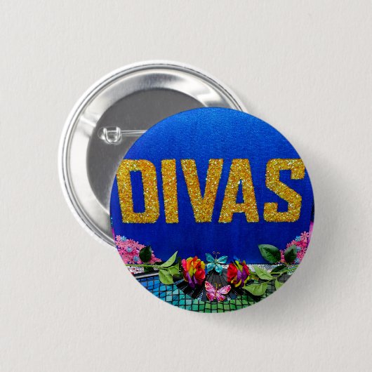 Schaltfläche Divas LGBTQ+-Button Button (Vorne & Hinten)