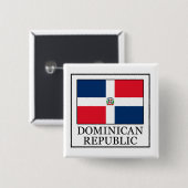 Schaltfläche Dominikanische Republik Button (Vorne & Hinten)
