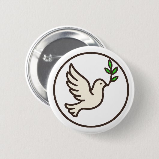 Schaltfläche "Dove Line-Art" Button (Vorne & Hinten)