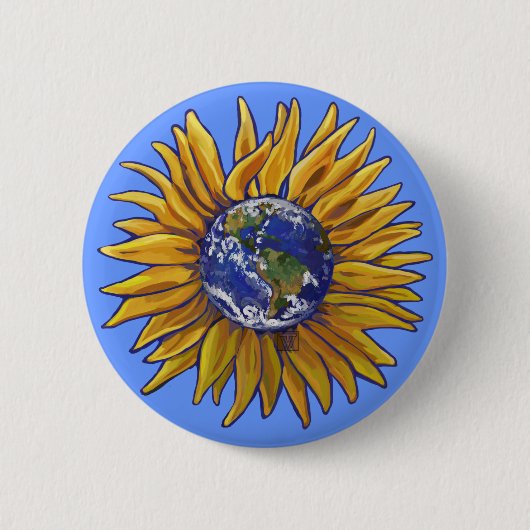 Schaltfläche "Earth Sunflower" Button (Vorderseite)