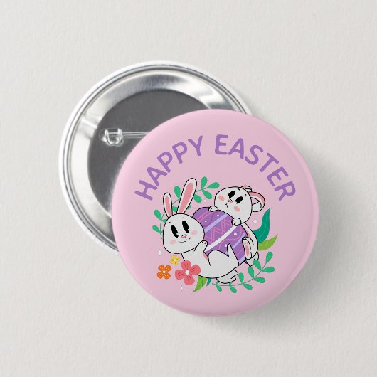 Schaltfläche "Easter Bunny Egg Hug" Button (Vorne & Hinten)