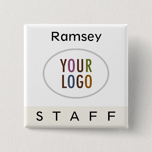 Schaltfläche "Ecru Staff Button Back Name Abzeiche (Vorderseite)