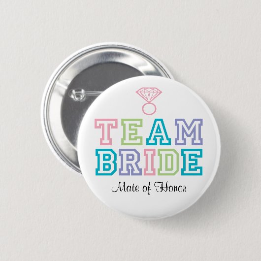 Schaltfläche "Ehemann Team Bride" Button (Vorne & Hinten)