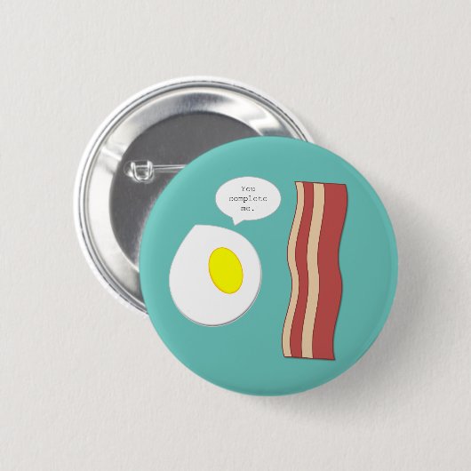 Schaltfläche Eier und Bacon Button (Vorne & Hinten)