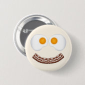 Schaltfläche Eier und Bacon Grin Button (Vorne & Hinten)
