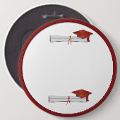 Schaltfläche "Eigene Text-Rot-Abschluss hinzufügen Button (Vorne & Hinten)