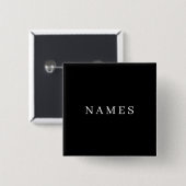 Schaltfläche "Einfache schwarze Benutzerdefiniert Button (Vorne & Hinten)