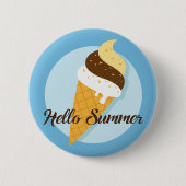 Schaltfläche "Eiscreme - Hallo" Button (Vorderseite)