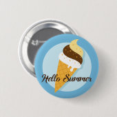 Schaltfläche "Eiscreme - Hallo" Button (Vorne & Hinten)