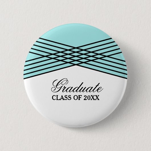 Schaltfläche "Eleganter Deko Aqua Abschluss" Button (Vorderseite)
