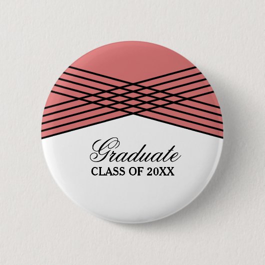 Schaltfläche "Eleganter Deko Red Abschluss" Button (Vorderseite)
