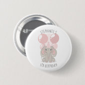 Schaltfläche "Elephant in Birthday Party" Button (Vorne & Hinten)