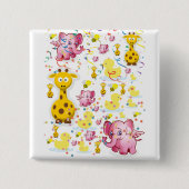 Schaltfläche Elephant Square Button (Vorderseite)