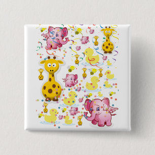 Schaltfläche Elephant Square Button