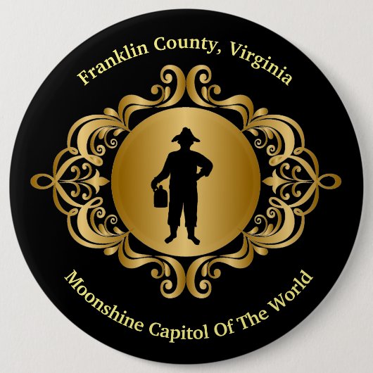 Schaltfläche "Elgant Black and Gold Moonshine" Button (Vorderseite)