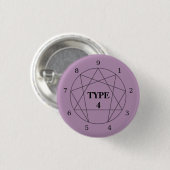 Schaltfläche Enneagramm Typ 4 Button (Vorne & Hinten)