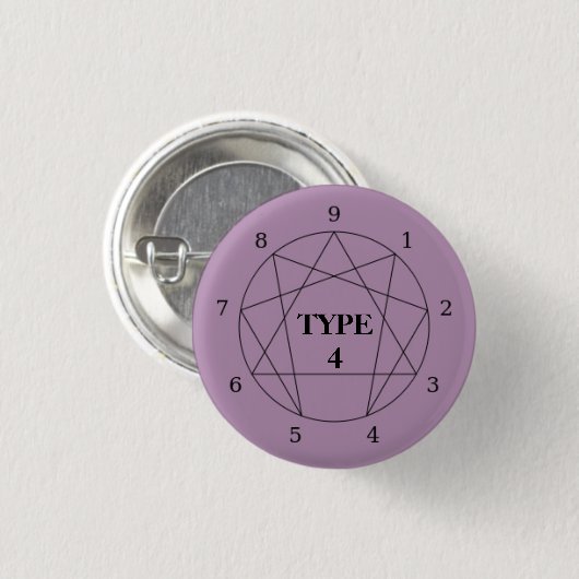 Schaltfläche Enneagramm Typ 4 Button (Vorne & Hinten)
