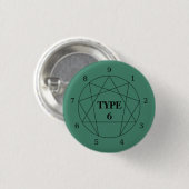 Schaltfläche Enneagramm Typ 6 Button (Vorne & Hinten)