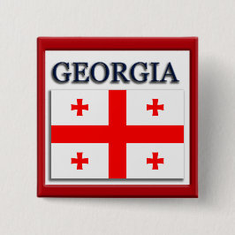 Schaltfläche "Entwurf der georgischen Staatsflagge Button