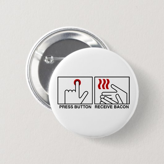 SCHALTFLÄCHE ERHALTEN BACON-SCHALTFLÄCHE BUTTON (Vorne & Hinten)