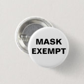 Schaltfläche "Exemptieren" für Maske Button (Vorne & Hinten)