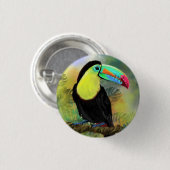 Schaltfläche "Exotic Tropical Toco Toucan Bird" Button (Vorne & Hinten)