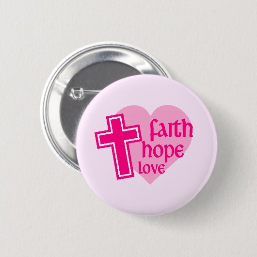 Schaltfläche "Faith Hope Liebe" Button (Vorne & Hinten)