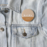 Schaltfläche Farbblock-Blush Button<br><div class="desc">Moderne und minimale Farbblockschaltfläche mit einer schönen Typografie. Personalisieren Sie Ihre Brautparty- oder Geburtstagsfeier.</div>