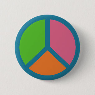 Schaltfläche "Farbiges Zeichen für Frieden" Button