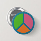 Schaltfläche "Farbiges Zeichen für Frieden" Button (Vorne & Hinten)