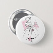 Schaltfläche "Fashion Bride Pink Group" Button (Vorne & Hinten)