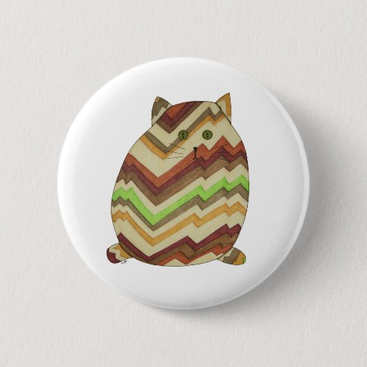 Schaltfläche "Fett-Katzenpinback" Button (Vorderseite)