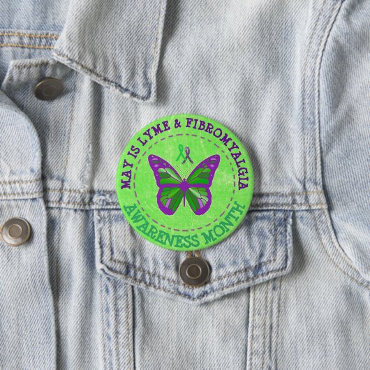 Schaltfläche "Fibromyalgie & Lyme Awareness Month" Button (Beispiel)