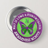 Schaltfläche "Fibromyalgie & Lyme Awareness Month" Button (Vorne & Hinten)