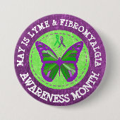 Schaltfläche "Fibromyalgie & Lyme Awareness Month" Button (Vorderseite)