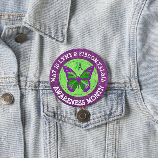 Schaltfläche "Fibromyalgie & Lyme Awareness Month" Button (Beispiel)