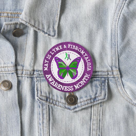 Schaltfläche "Fibromyalgie & Lyme Awareness Month" Button (Beispiel)